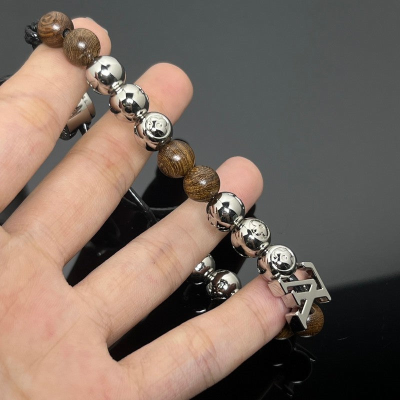 18K Louis Vuitton Surfin' Brown Beads Bracelet