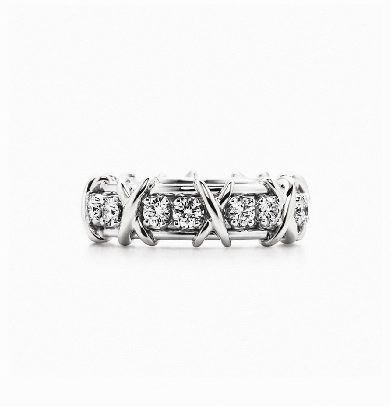 18K Tiffany Schlumberger Eighteen Stone Ring