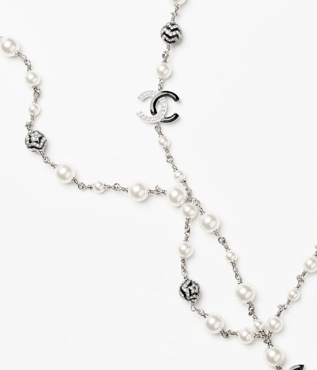 18K  Chanel Star Pearls Long Necklace