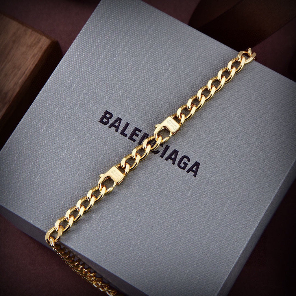 18K Balenciaga Icon Chain Diamonds Necklace