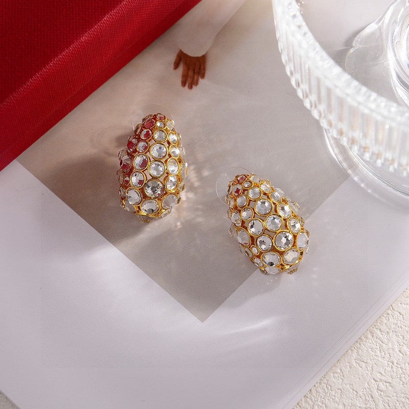 18K Valentino Crystal Earrings