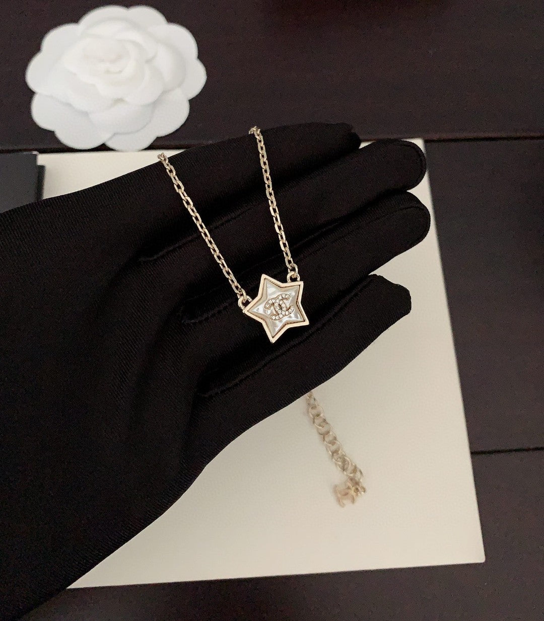 18K  Chanel Star Pearl Necklace