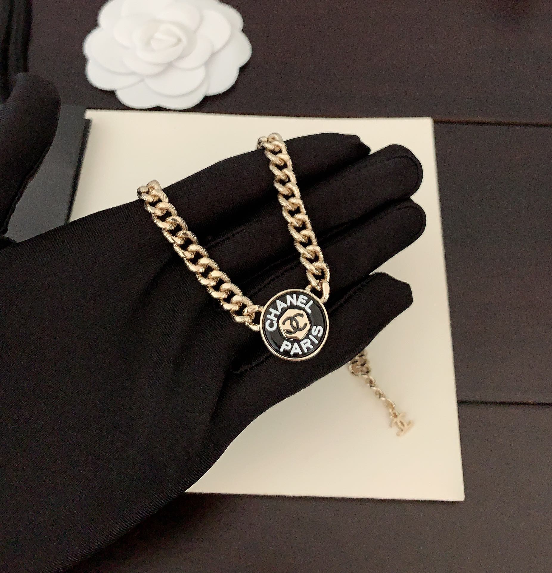 18K  Chanel Paris Choker Necklace