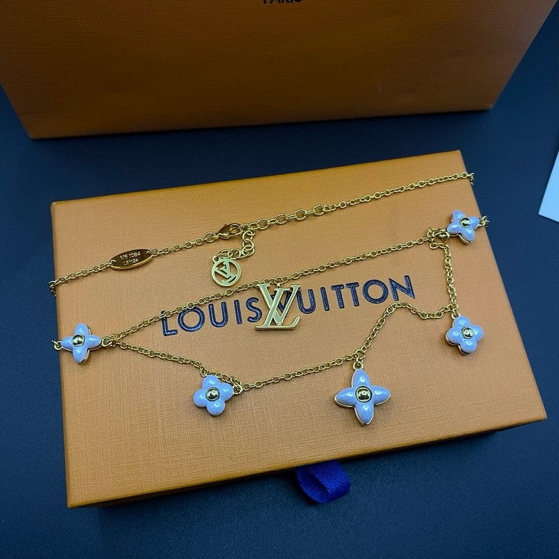 18K Louis Vuitton Floragram Necklace