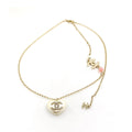 18K  Chanel Pearl Heart Pink Necklace