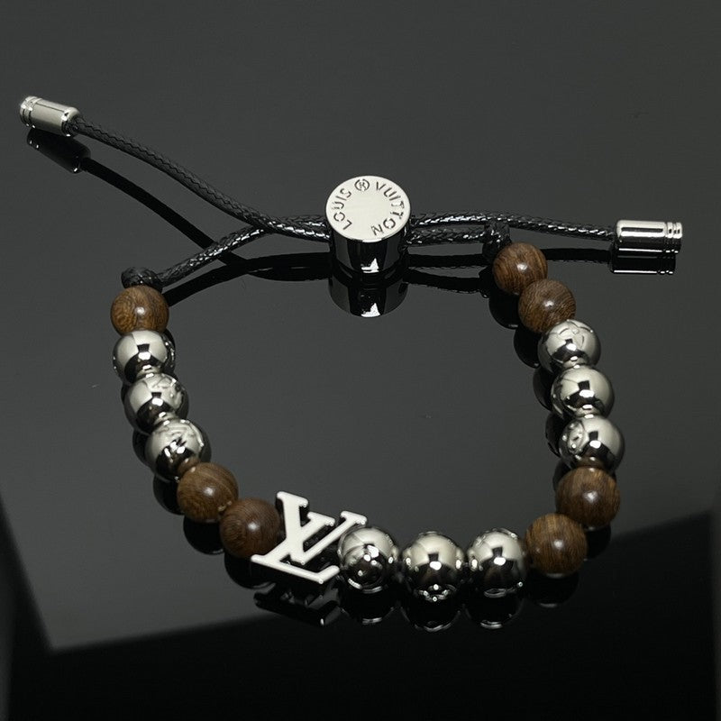 18K Louis Vuitton Surfin' Brown Beads Bracelet
