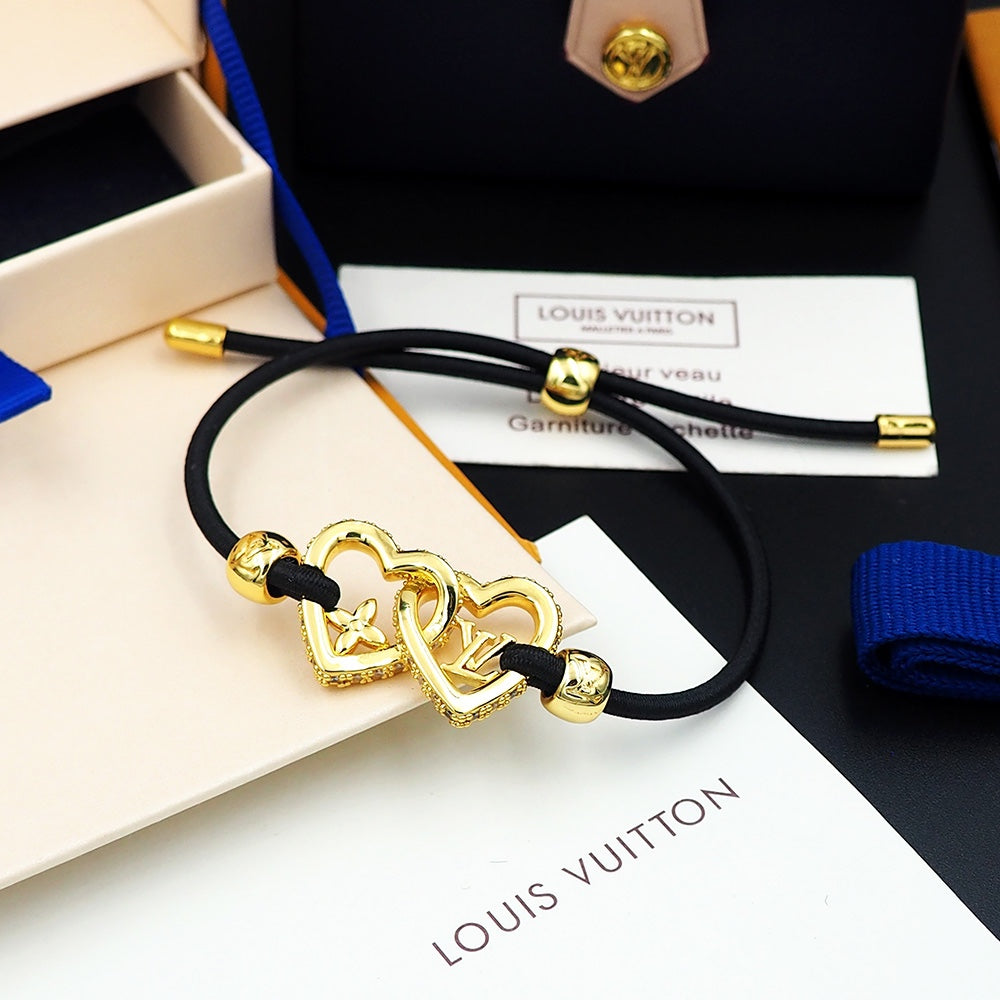 18K Louis Vuitton My Love Black Bracelet