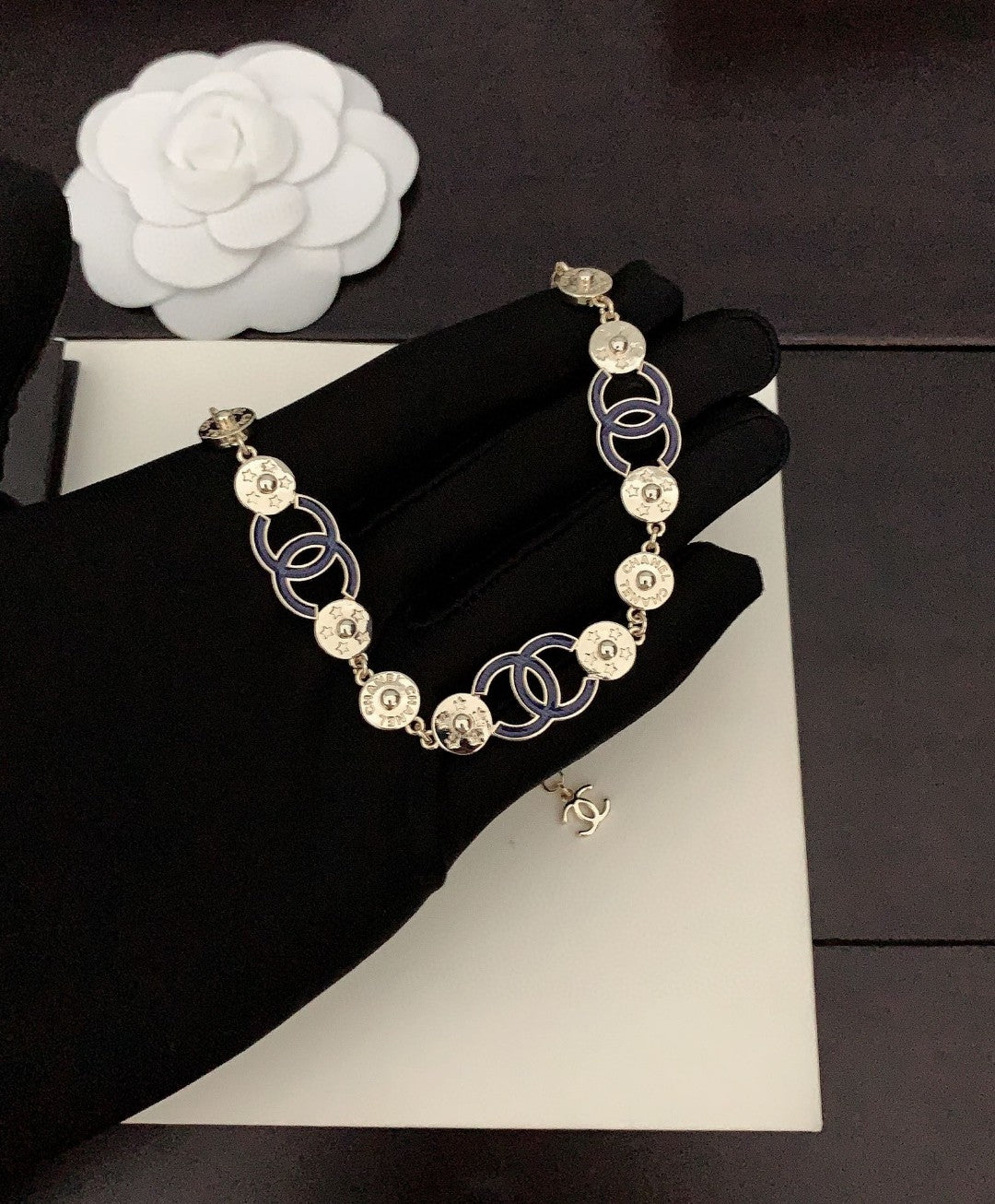 18K Blue  Chanel Choker Necklace
