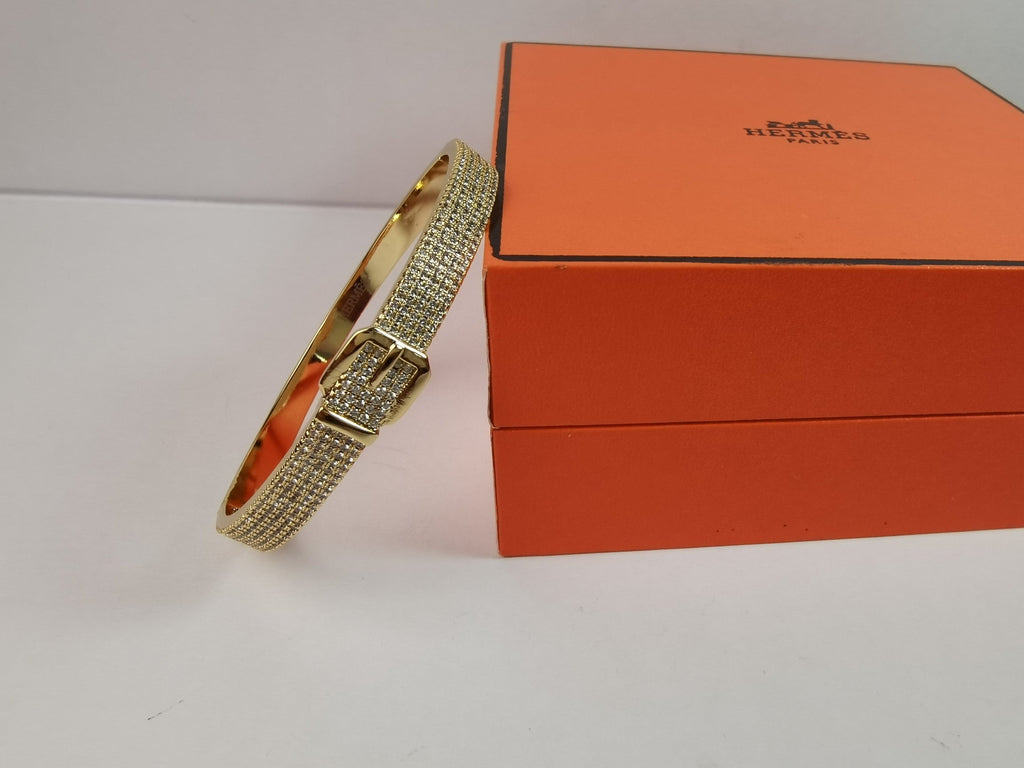18K Kelly Diamond Vintage Hermes Bracelet