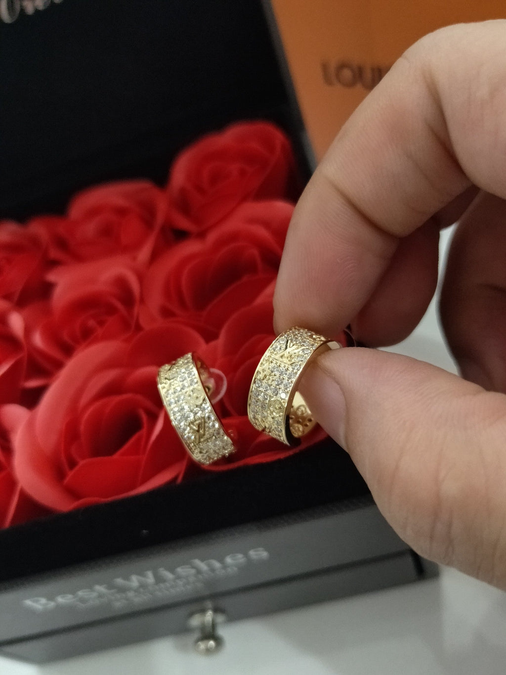 18K Louis Vuitton Circle Earrings