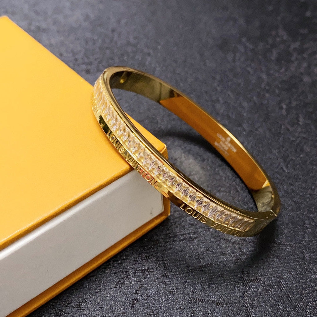 18K Louis Vuitton Crystals Bracelet
