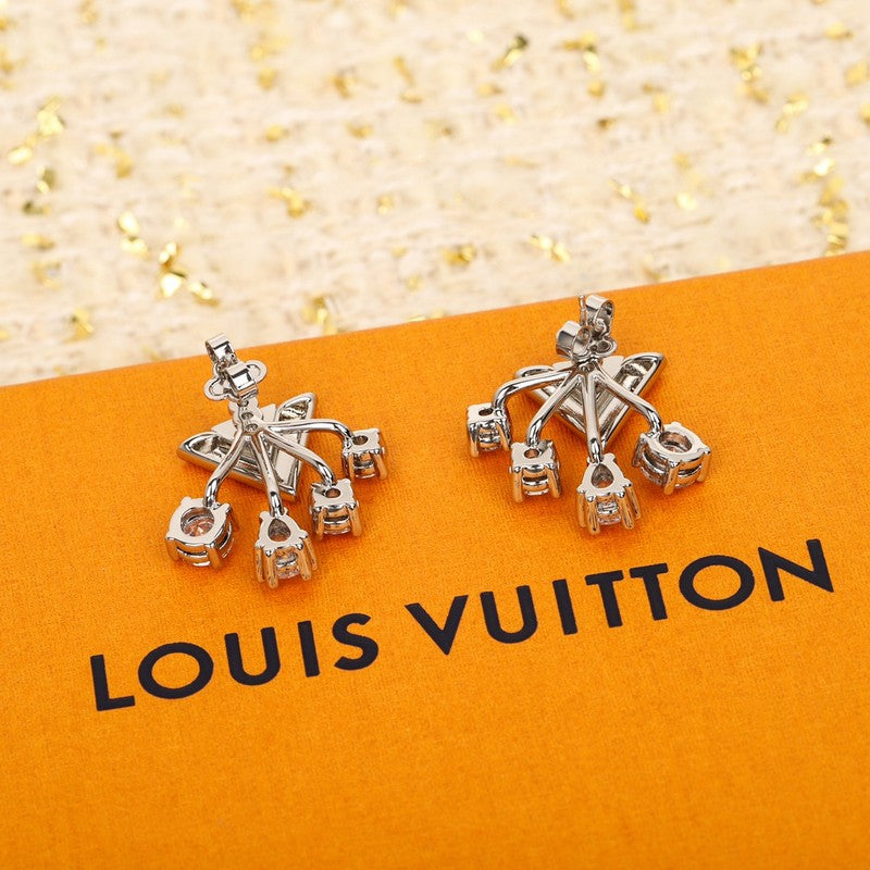 18K Louis Vuitton Diamomd Earrings