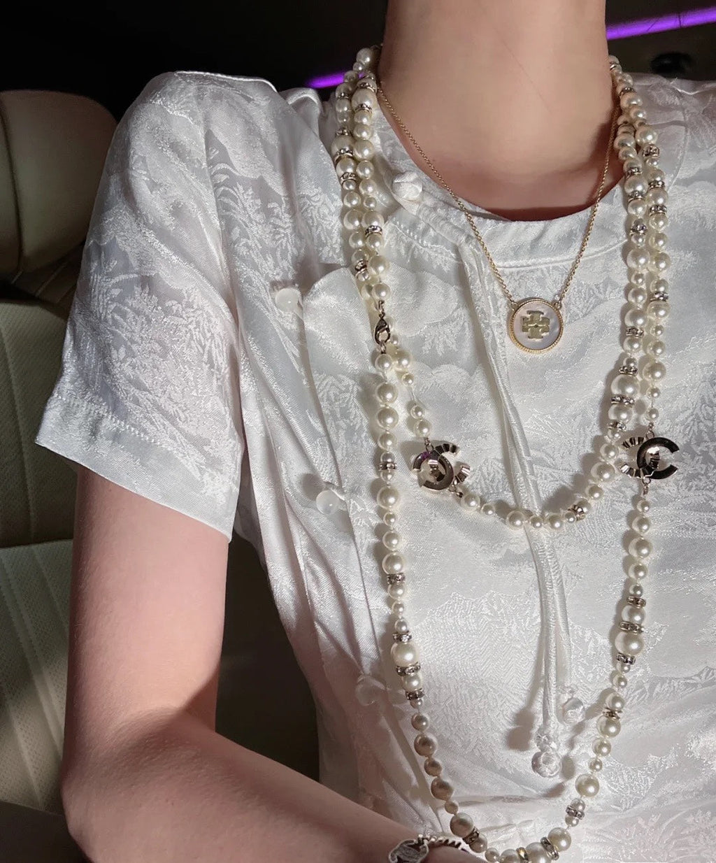 18K  Chanel Pearls Long Necklace