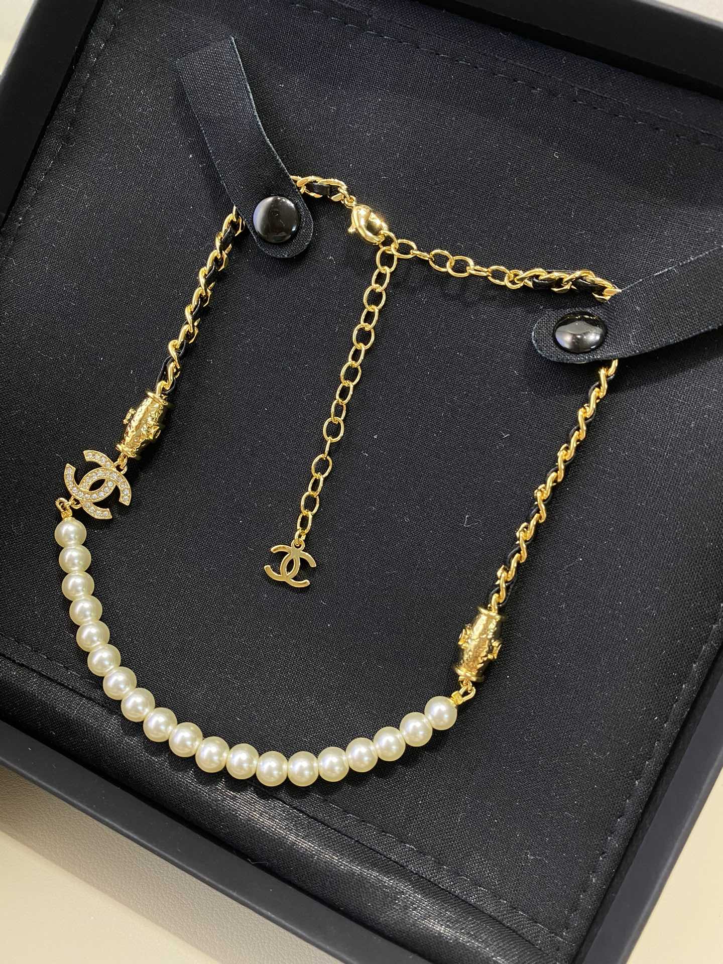 18K  Chanel Pearl Chain Necklace
