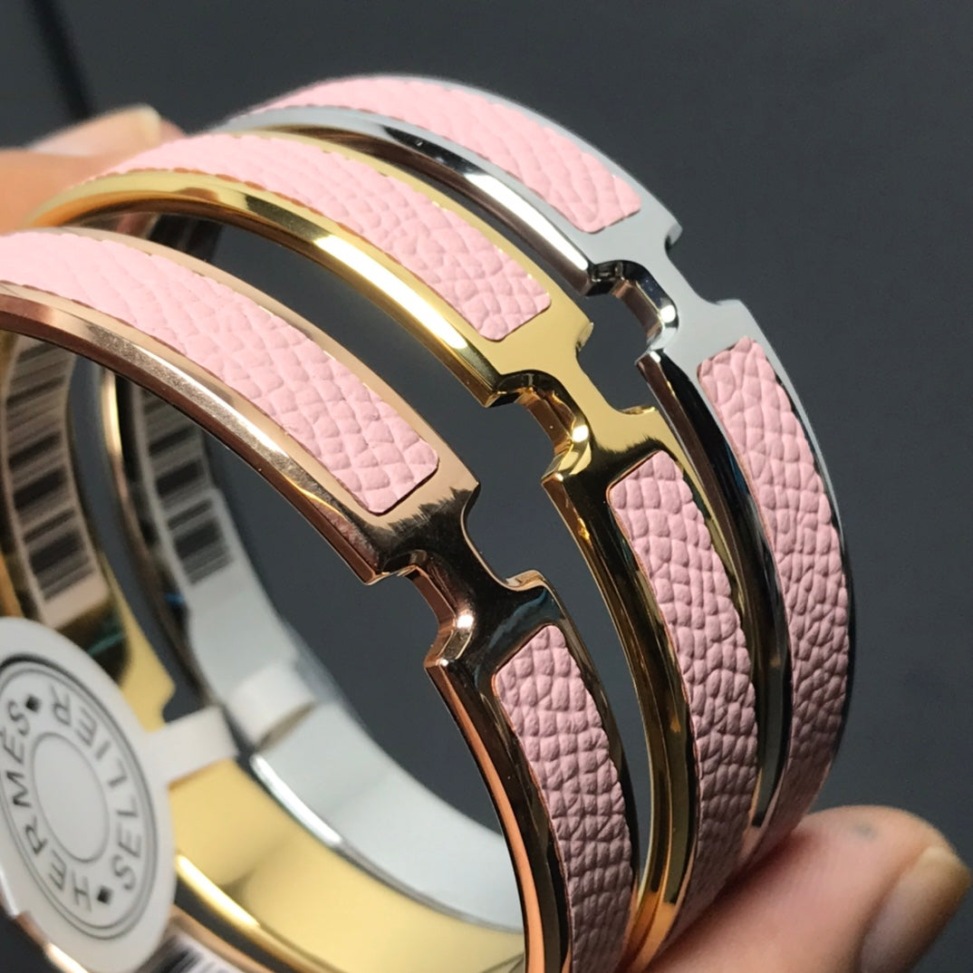 18K Olympe Light Pink Hermes Bracelet