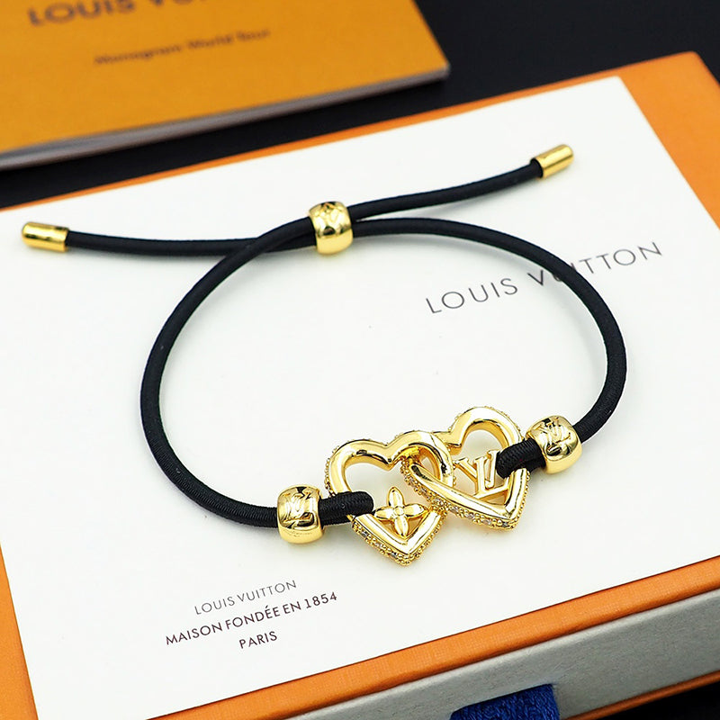 18K Louis Vuitton My Love Black Bracelet