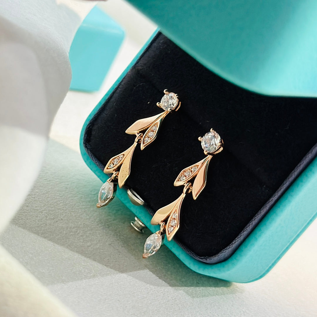 18K Tiffany Victoria Vine Convertible Drop Earrings
