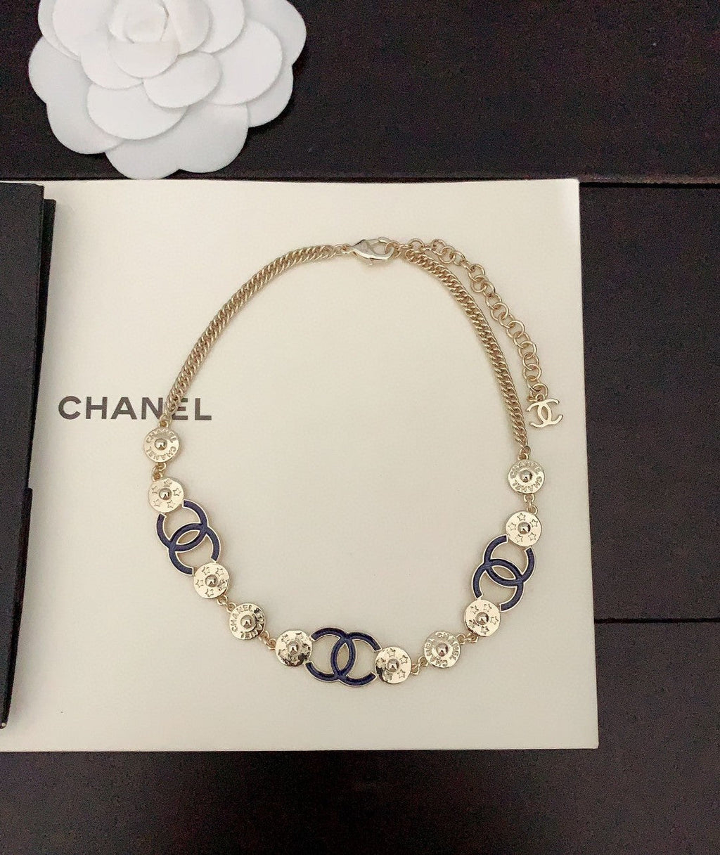 18K Blue  Chanel Choker Necklace