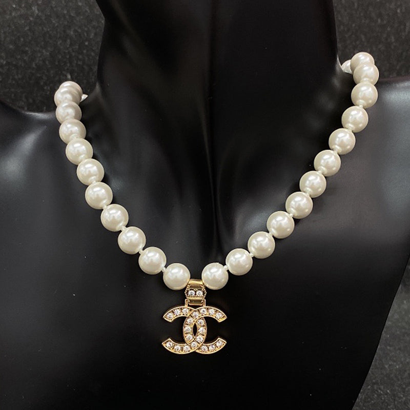 18K  Chanel Pearl Chain Necklace