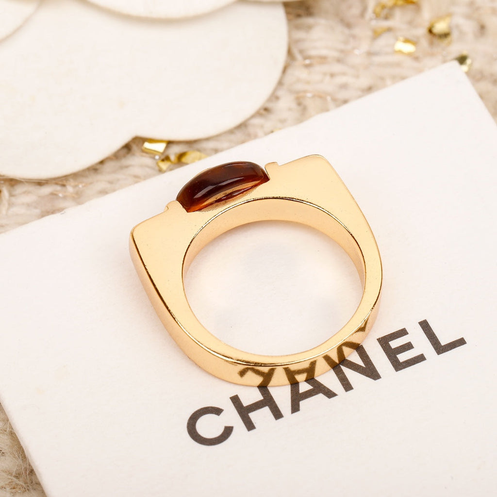 18K  Chanel Red Ring