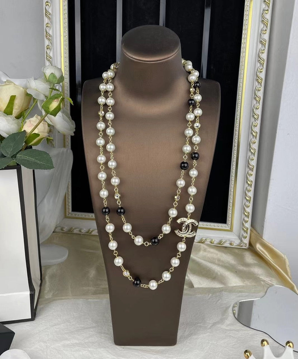 18K  Chanel 23S Long Pearls Necklace