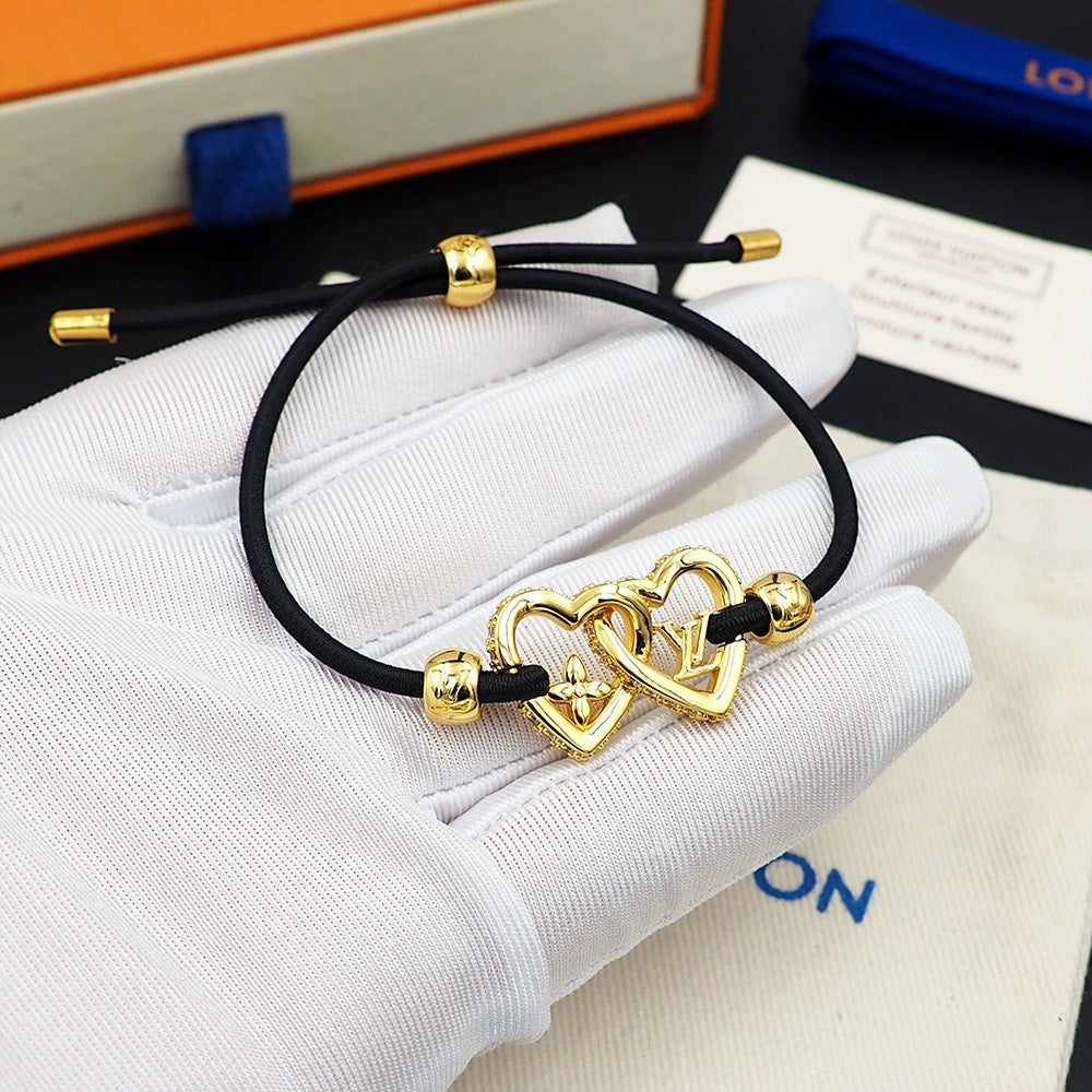 18K Louis Vuitton My Love Black Bracelet