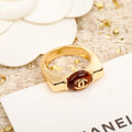 18K  Chanel Red Ring
