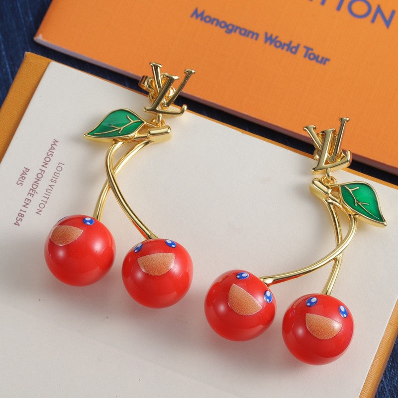 18K Louis Vuitton Fruit Earrings