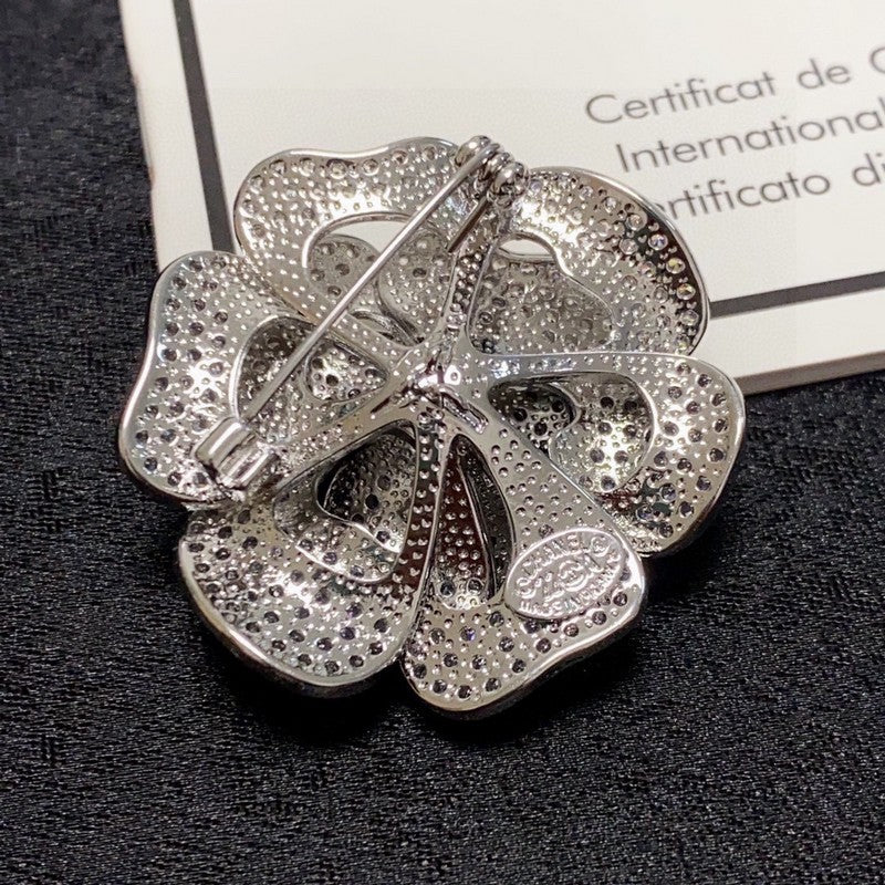 18K  Chanel Full Diamond Camellia Brooch