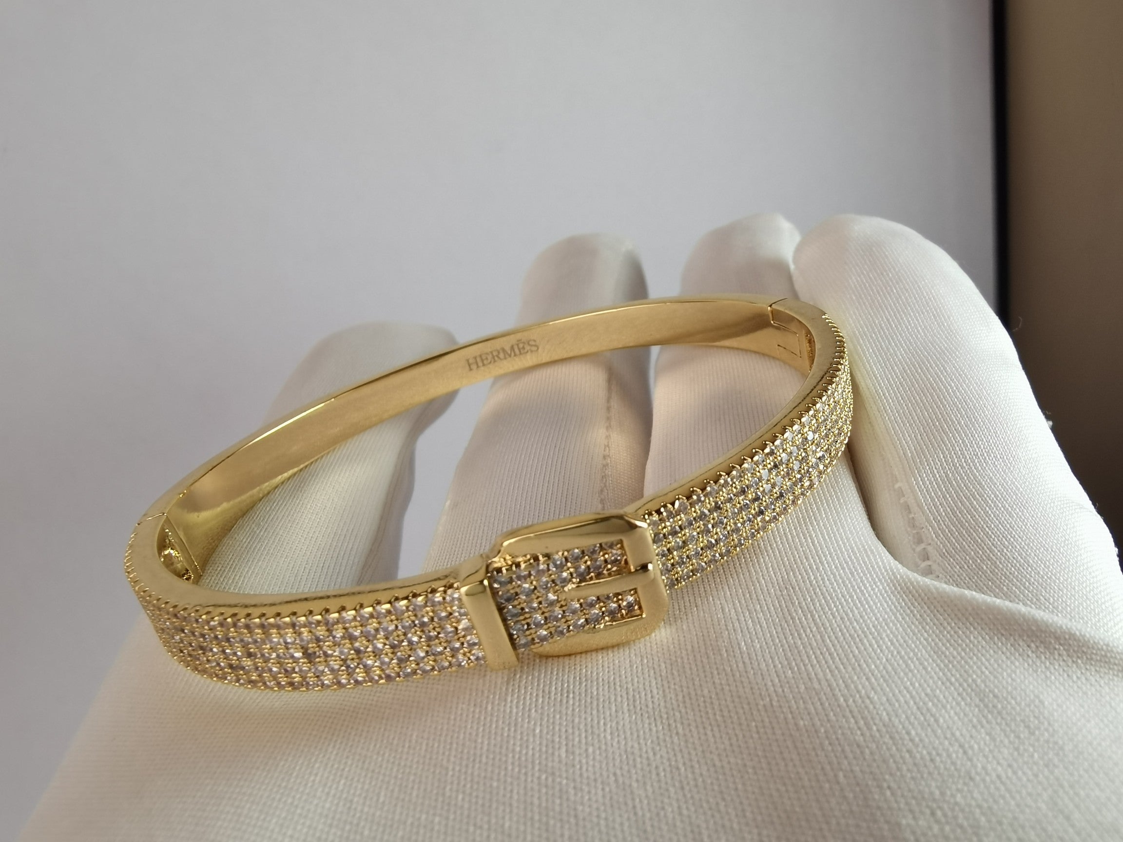 18K Kelly Diamond Vintage Hermes Bracelet