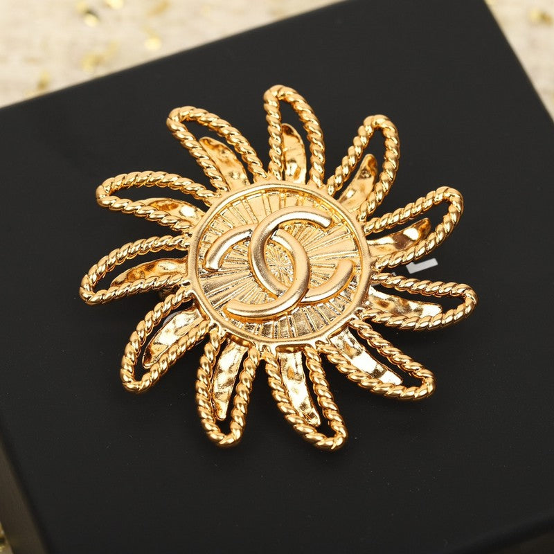 18K  Chanel Sunflower Brooch
