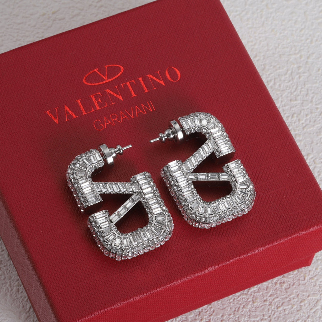 18K Valentino Crystals Earrings
