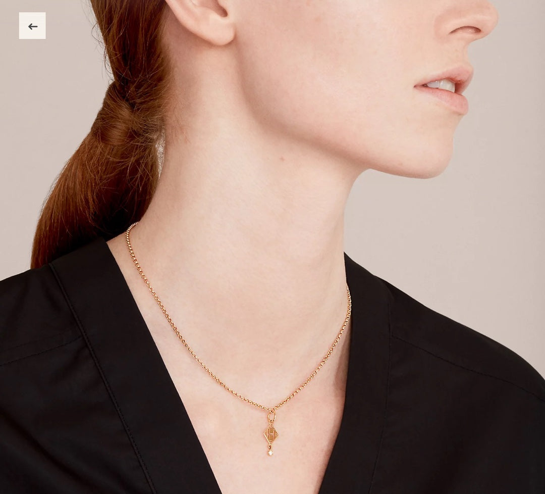 18K Gambade Pendant Hermes Necklace