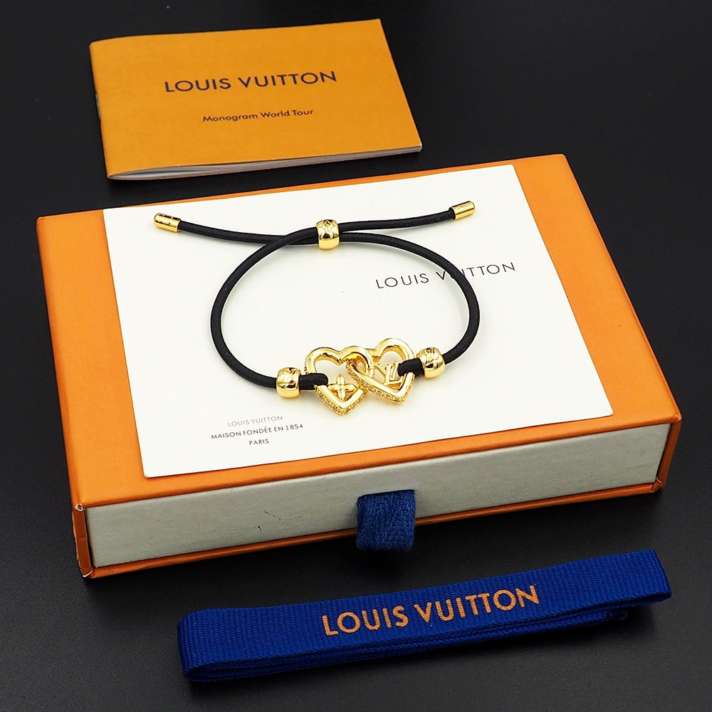 18K Louis Vuitton My Love Black Bracelet