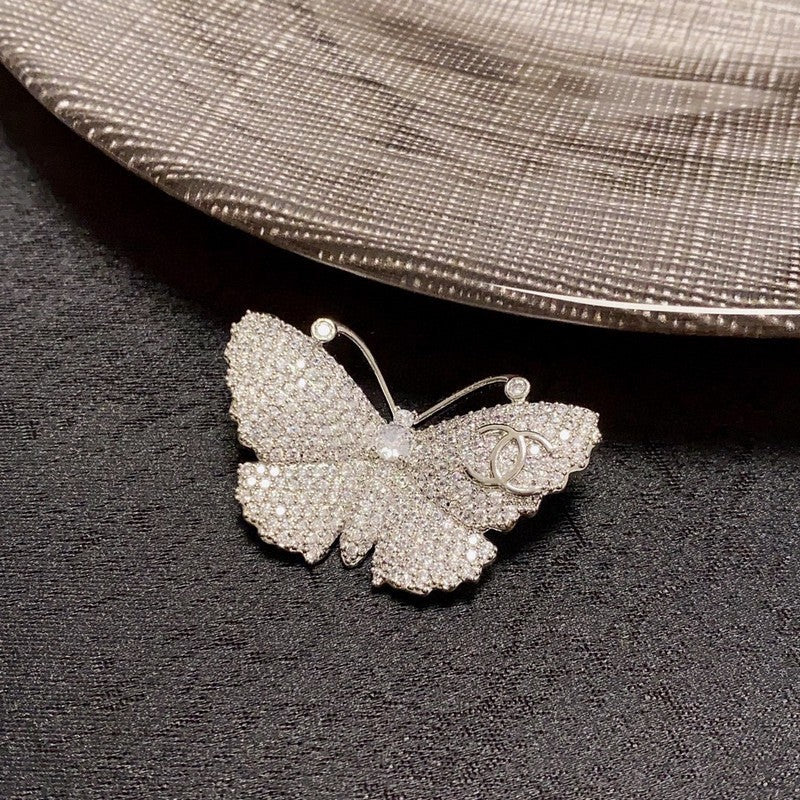 18K  Chanel Full Diamond Butterfly Brooch