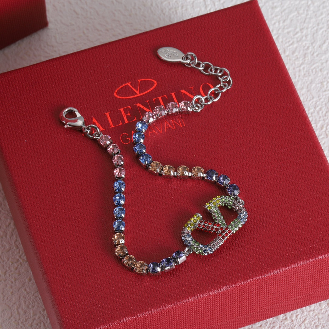 18K Valentino Multi-Color Crystals Bracelet
