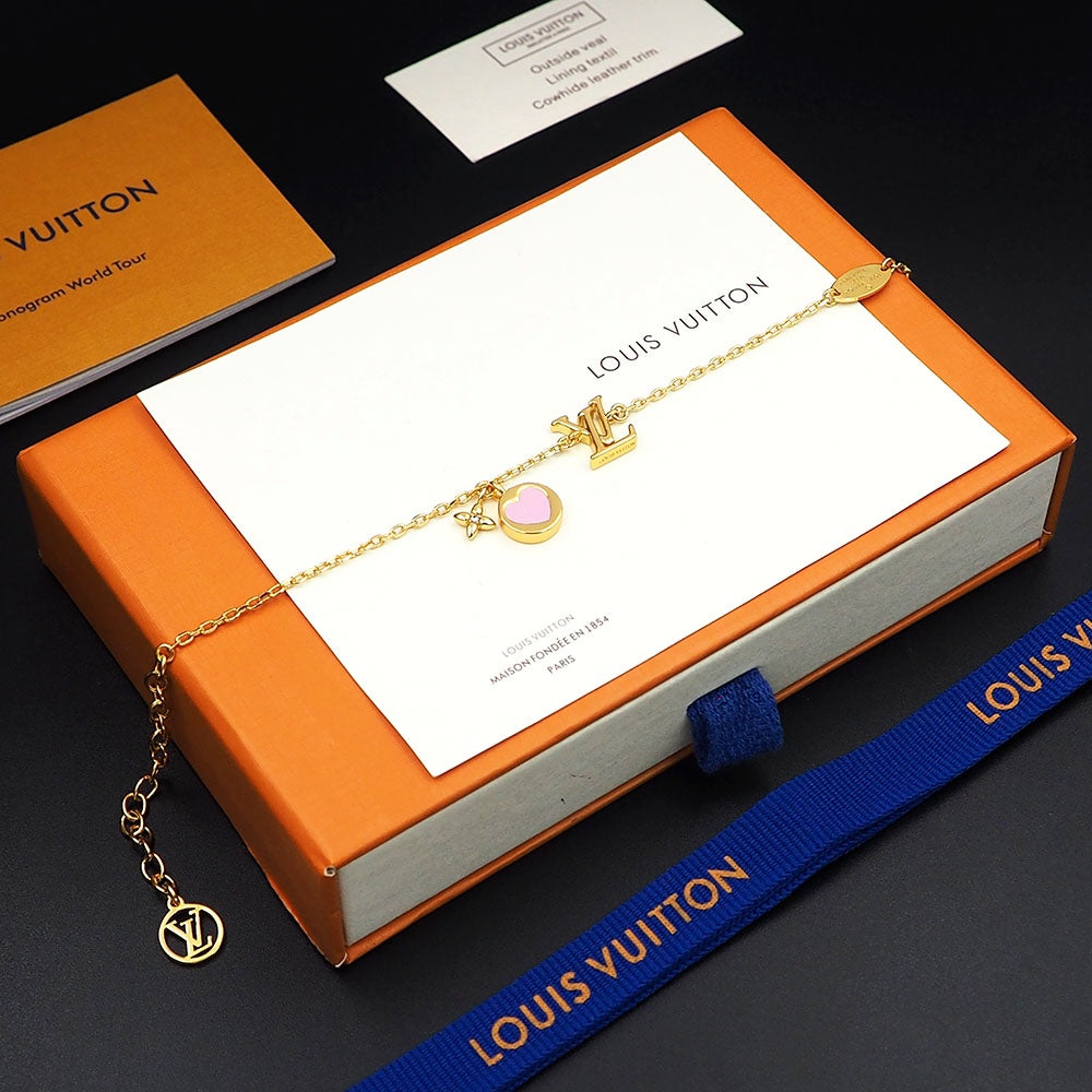 18K Louis Vuitton Iconic Pink Heart Bracelet