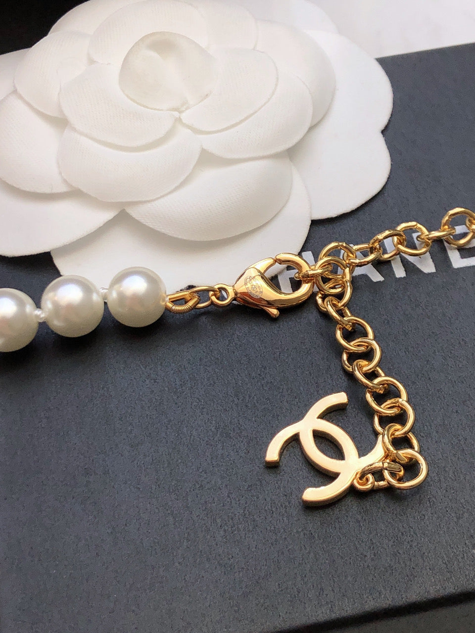 18K  Chanel Pearl Chain Necklace