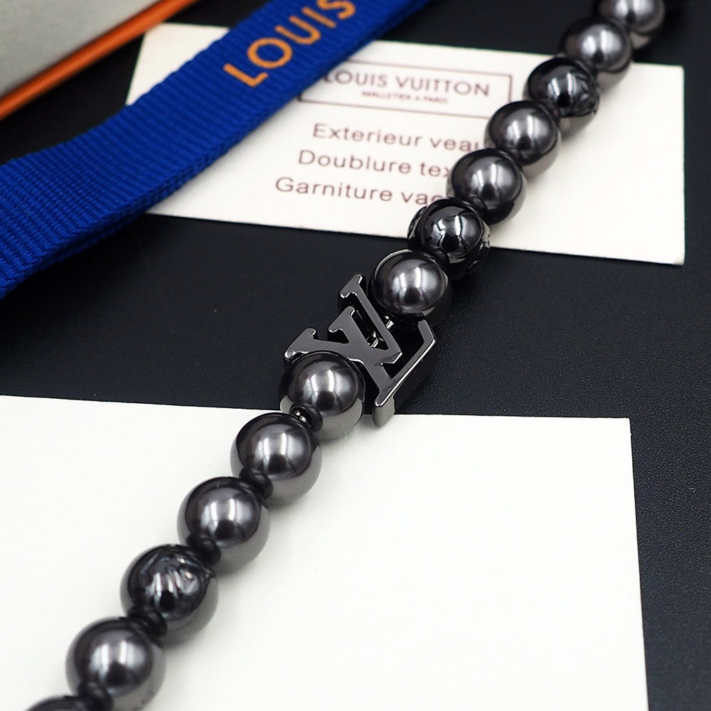 18K Louis Vuitton Monogram Pearls Bracelet