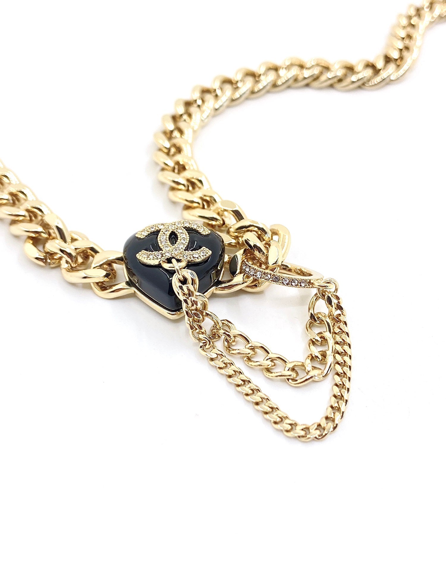 18K  Chanel Black Choker Necklace