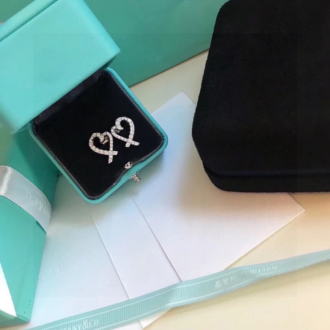 18K Tiffany Diamond Earrings