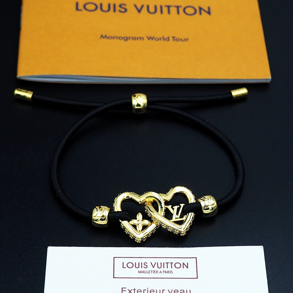 18K Louis Vuitton My Love Black Bracelet