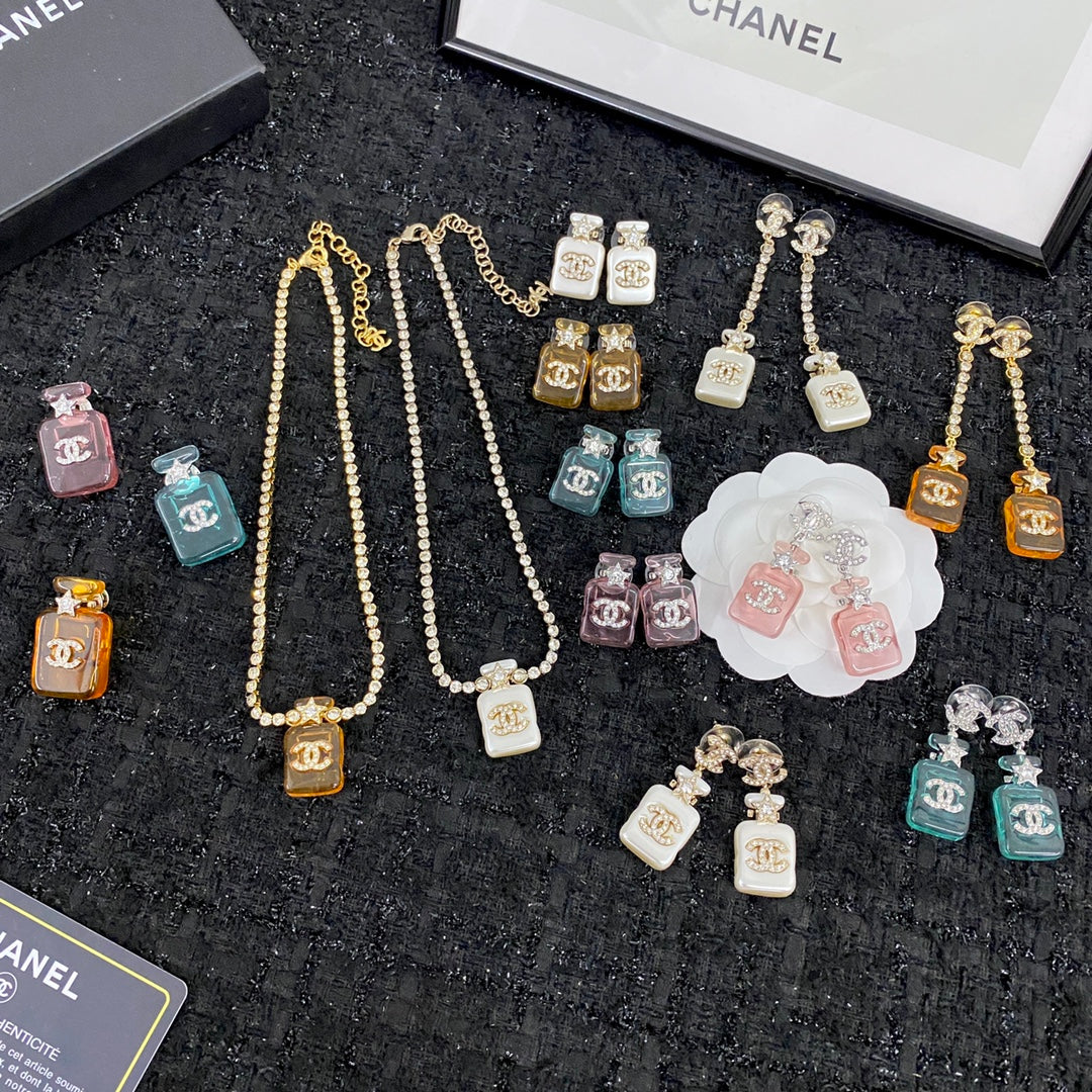 18K  Chanel Perfume Color Bottle Brooch