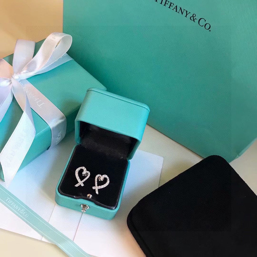 18K Tiffany Diamond Earrings