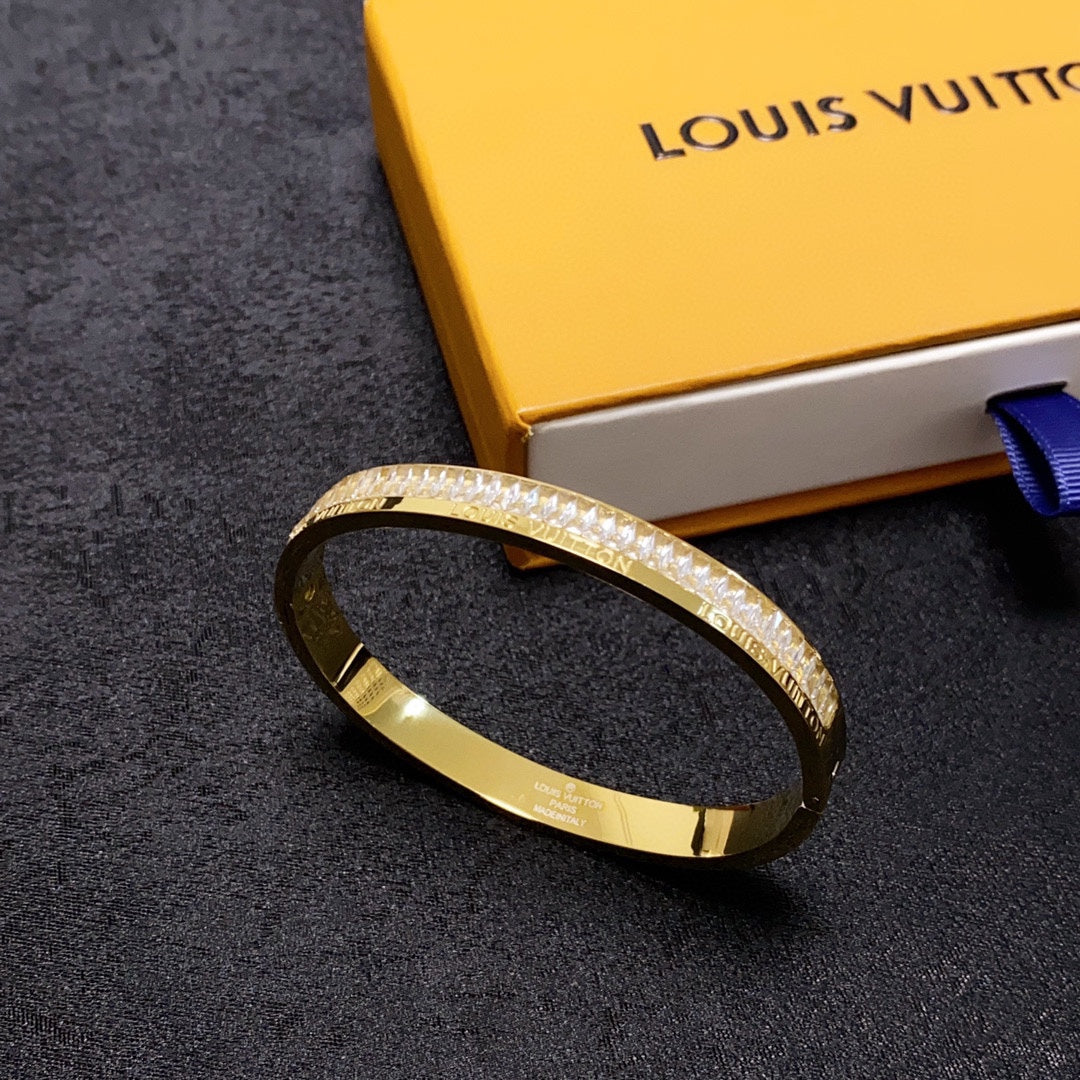 18K Louis Vuitton Crystals Bracelet
