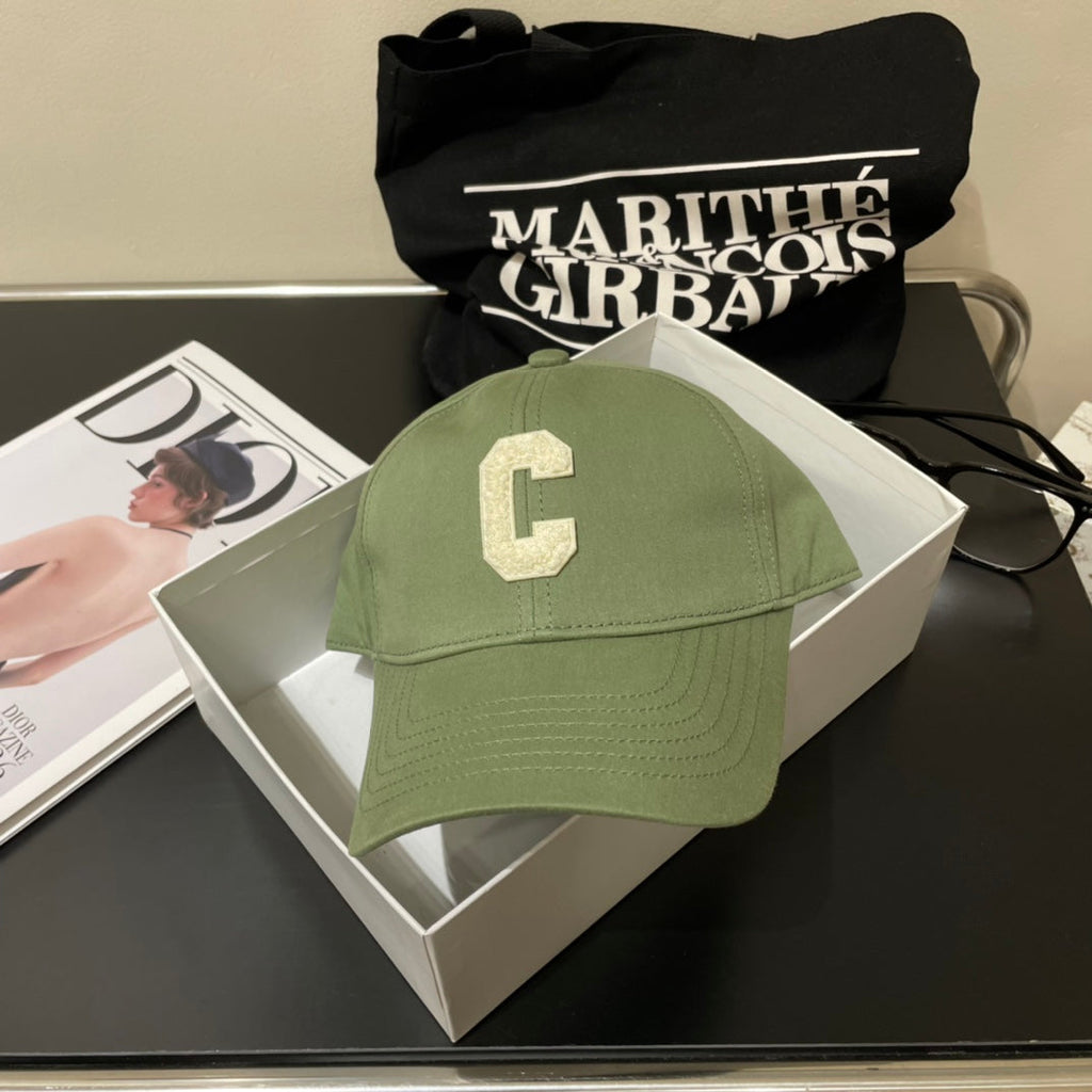 CELINE BASEBALL CAP MODEL 650701 IN GREEN COTTON