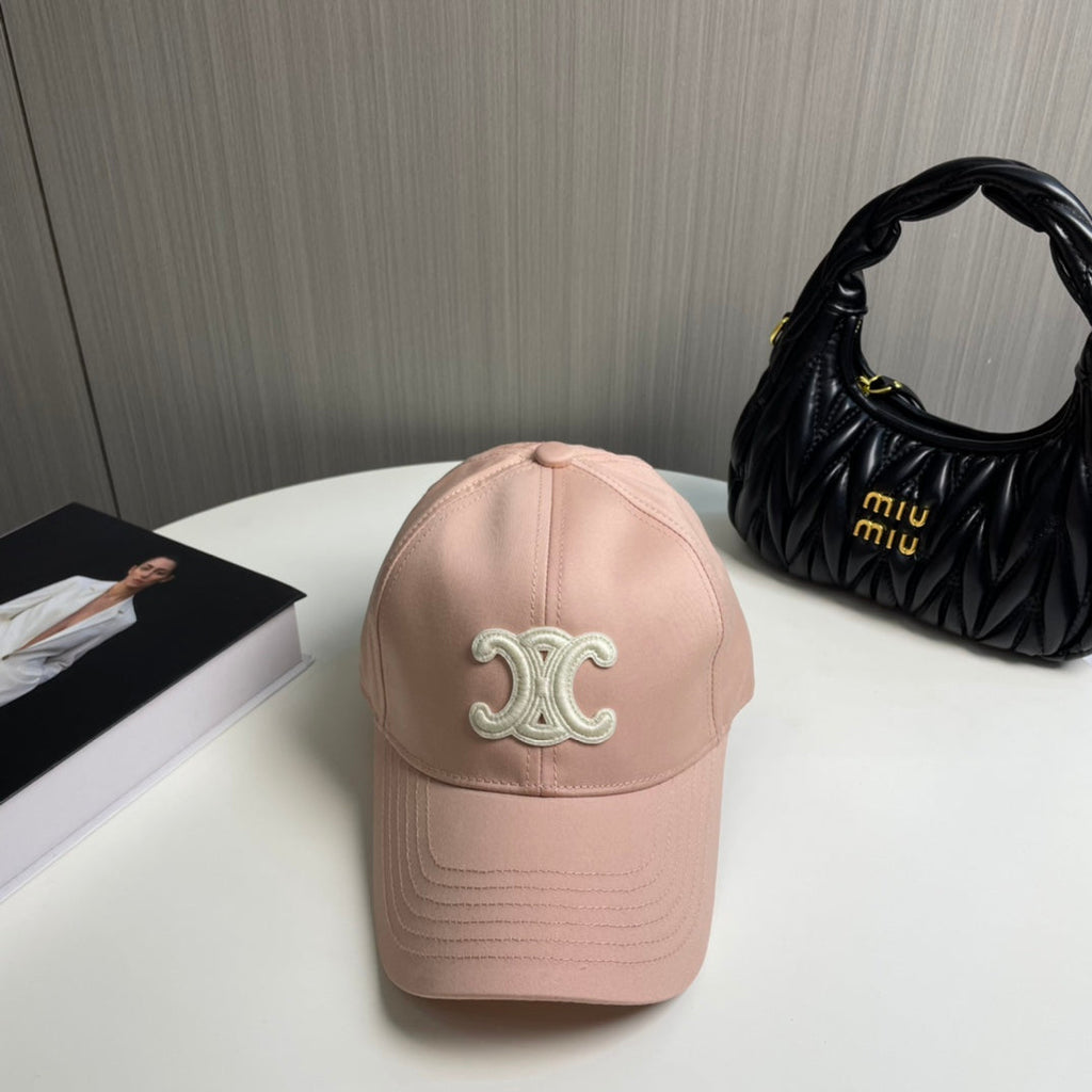 CELINE BASEBALL CAP MODEL 650711 IN LIGHT PINK COTTON
