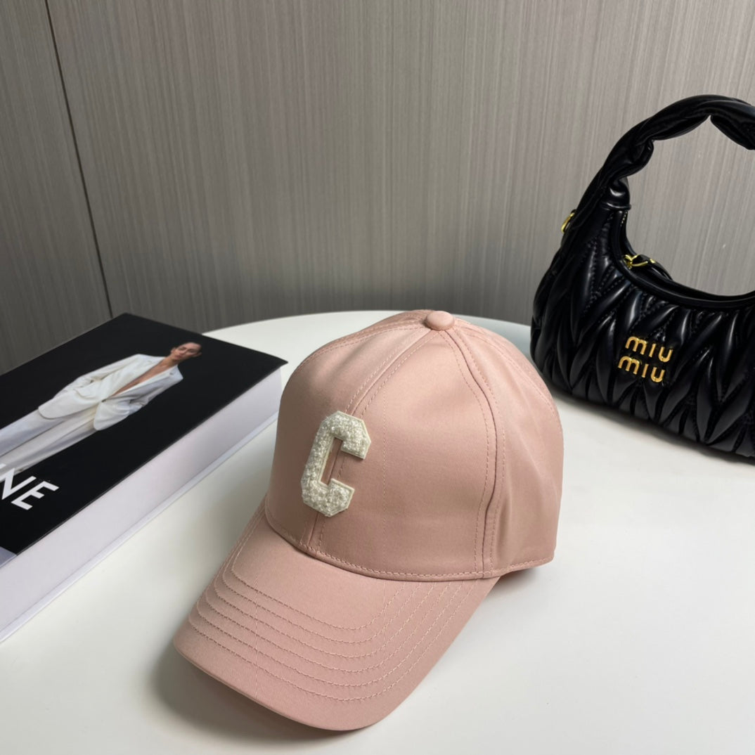CELINE BASEBALL CAP MODEL 650715 IN LIGHT PINK COTTON