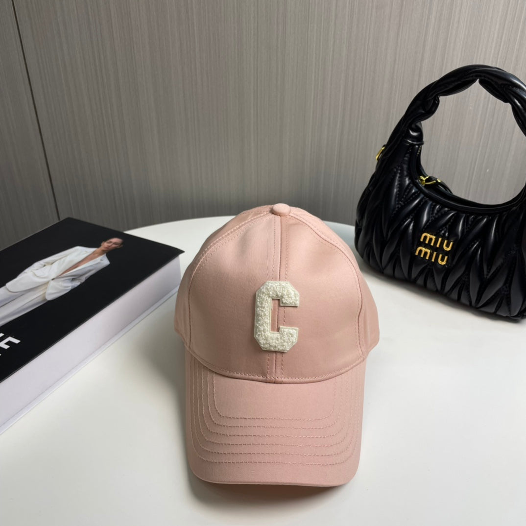 CELINE BASEBALL CAP MODEL 650715 IN LIGHT PINK COTTON