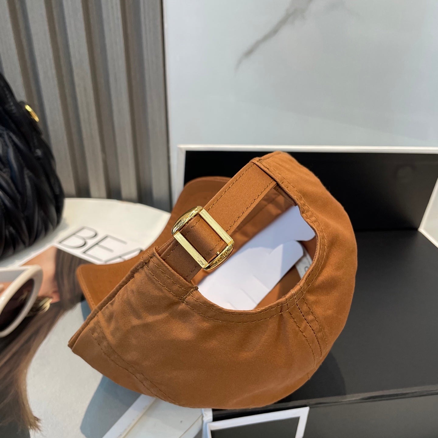 CELINE BASEBALL CAP MODEL 650750 IN BURNT ORANGE COTTON